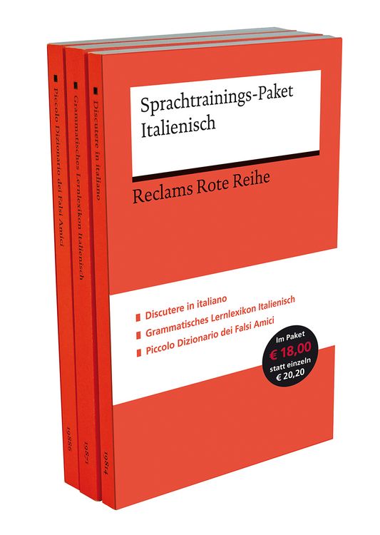 Produktbild: Sprachtrainings-Paket Italienisch. 3 B&auml;nde eingeschwei&szlig;t. Reclam premium Sprachtraining