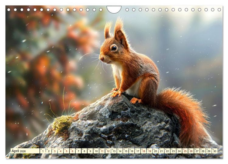 Produktbild: Eichh&ouml;rnchen - tollk&uuml;hne Kletterer (Wandkalender 2026 DIN A4 quer), CALVENDO Monatskalender