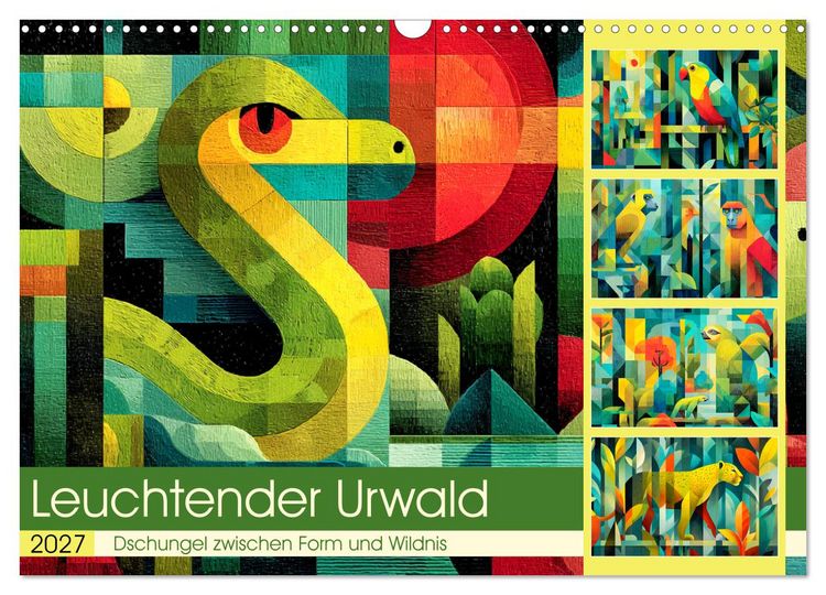 Produktbild: Leuchtender Urwald. Dschungel zwischen Form und Wildnis (Wandkalender 2027 DIN A3 quer), CALVENDO Monatskalender