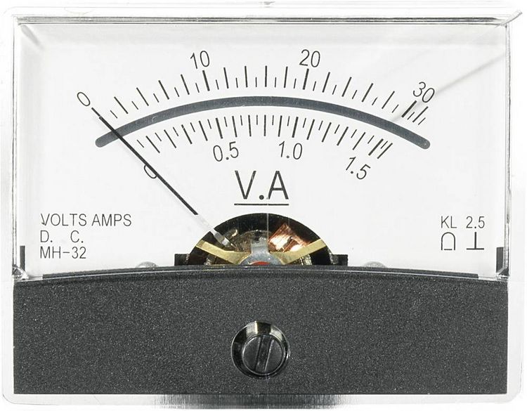 Produktbild: VOLTCRAFT AM-60X46/30V/1,5A/DC AM-60X46/30V/1,5A/DC Einbau-Messger&auml;t AM-60X46/30V/1,5A/DC 30 V/1.5 A Drehspule
