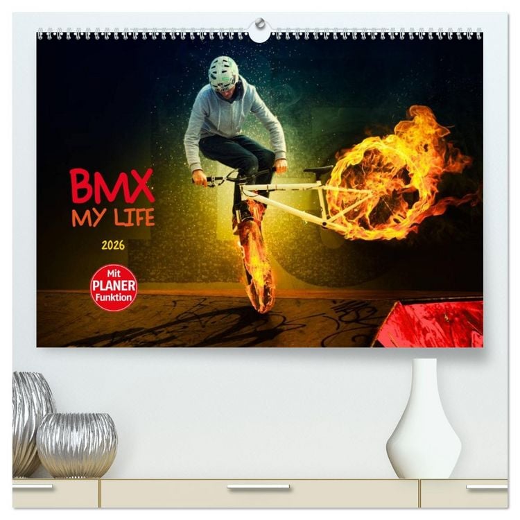 Produktbild: BMX My Life (hochwertiger Premium Wandkalender 2026 DIN A2 quer), Kunstdruck in Hochglanz