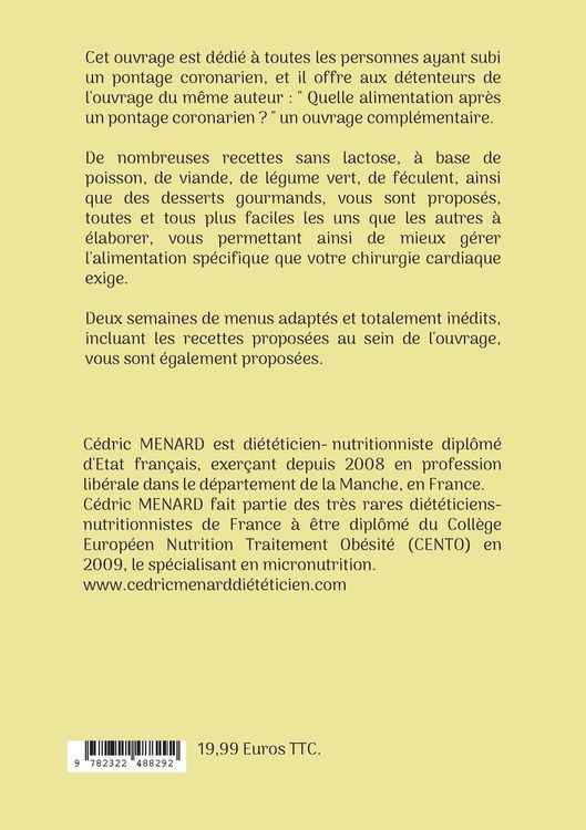 Produktbild: Mes recettes faciles apr&egrave;s un pontage coronarien.