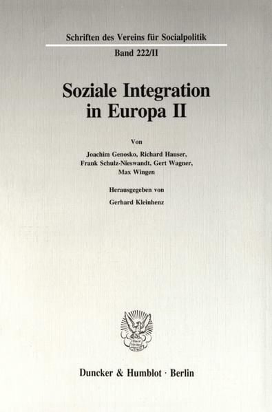 Produktbild: Soziale Integration in Europa II.