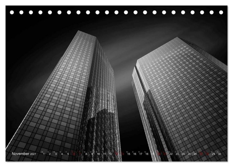Produktbild: Monochrome Architektur (Tischkalender 2027 DIN A5 quer), CALVENDO Monatskalender