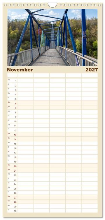 Produktbild: Familienplaner 2027 - Bottroper Stadtansichten mit 5 Spalten (Wandkalender, 21 x 45 cm) CALVENDO