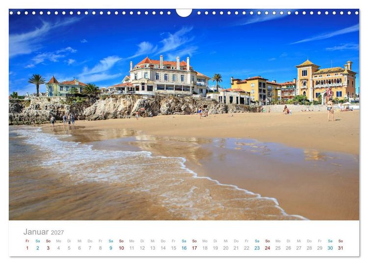 Produktbild: CASCAIS - die sch&ouml;nsten Badeorte Lissabons (Wandkalender 2027 DIN A3 quer), CALVENDO Monatskalender
