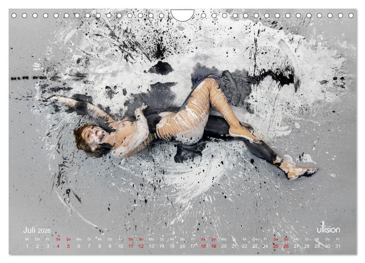 Produktbild: Akt in Farbe &ndash; schwarzwei&szlig; (Wandkalender 2026 DIN A4 quer), CALVENDO Monatskalender