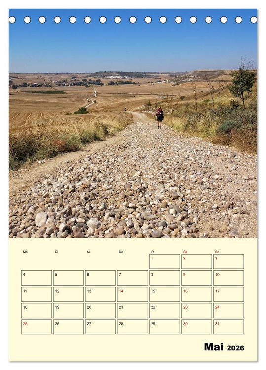 Produktbild: Buen Camino - Mein Jakobsweg - Camino Franc&eacute;s (Tischkalender 2026 DIN A5 hoch), CALVENDO Monatskalender