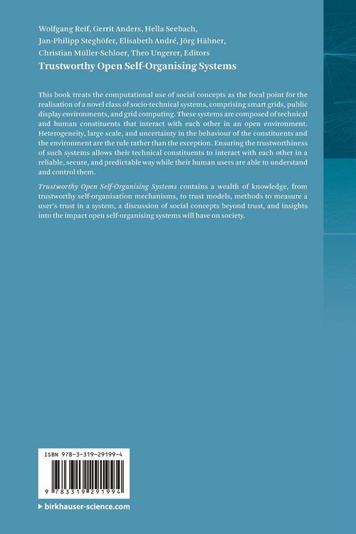 Produktbild: Trustworthy Open Self-Organising Systems