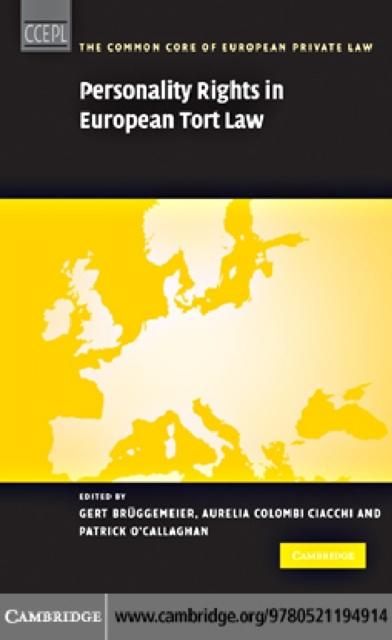 Produktbild: Personality Rights in European Tort Law