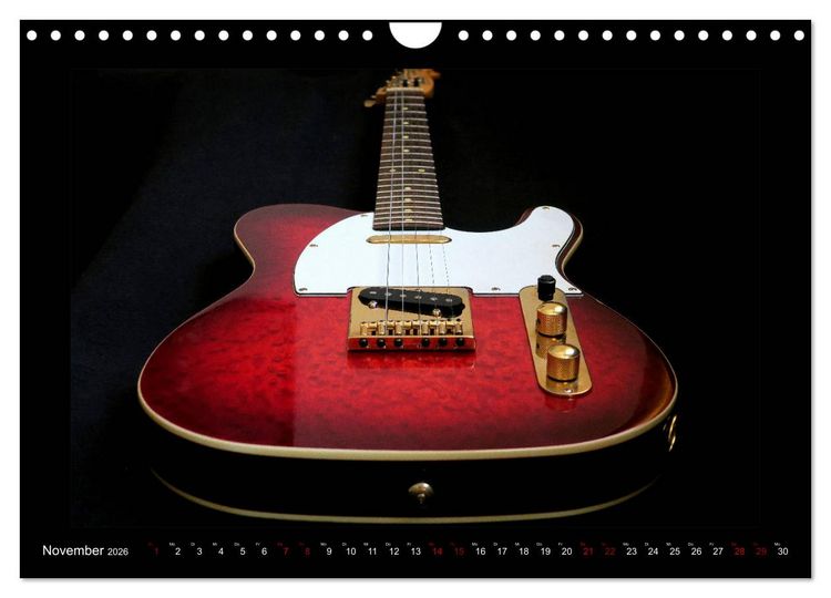 Produktbild: Rockgitarren im Blitzlicht (Wandkalender 2026 DIN A4 quer), CALVENDO Monatskalender