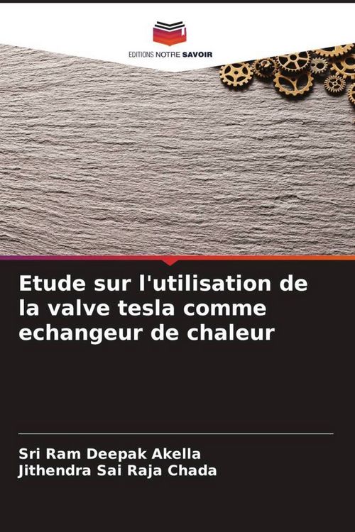 Produktbild: Etude sur l'utilisation de la valve tesla comme echangeur de chaleur
