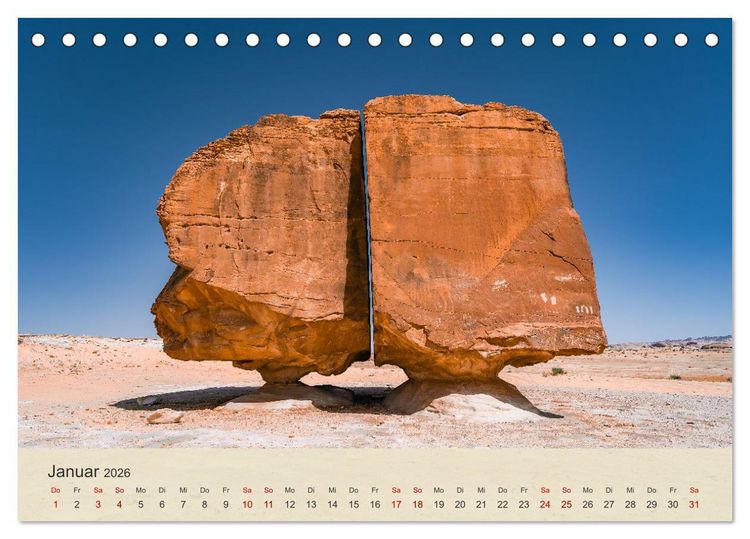 Produktbild: Saudi Arabien - K&ouml;nigreich der Faszinationen (Tischkalender 2026 DIN A5 quer), CALVENDO Monatskalender