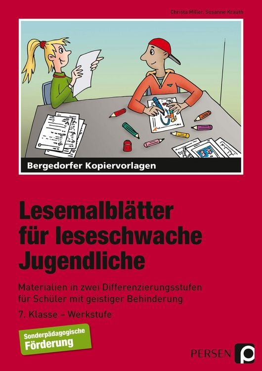 Produktbild: Lesemalbl&auml;tter f&uuml;r leseschwache Jugendliche