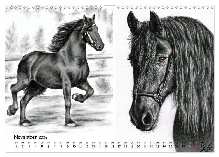 Produktbild: Arts & Horses (Wandkalender 2026 DIN A3 quer), CALVENDO Monatskalender
