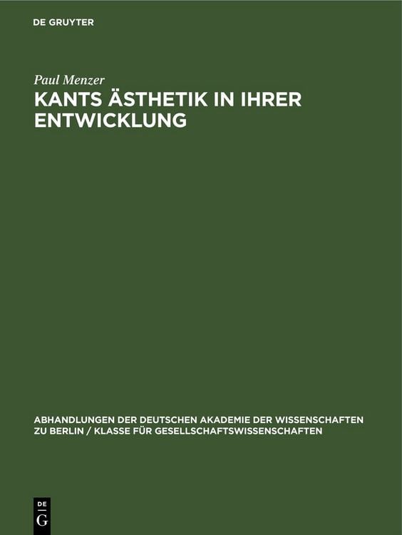 Produktbild: Kants &Auml;sthetik in ihrer Entwicklung