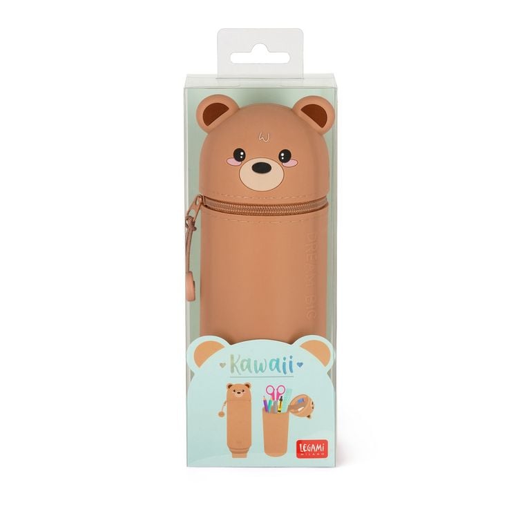 Produktbild: Legami 2-in-1 Federm&auml;ppchen aus Silikon - kawaii - Teddyb&auml;r