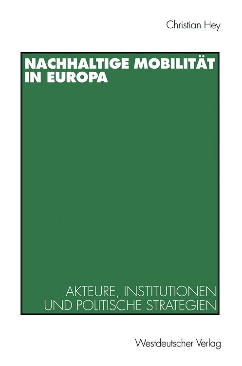 Produktbild: Nachhaltige Mobilit&auml;t in Europa