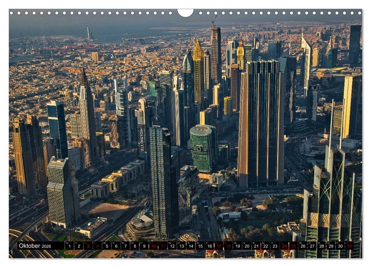 Produktbild: Dubai Panoramen (Wandkalender 2026 DIN A3 quer), CALVENDO Monatskalender