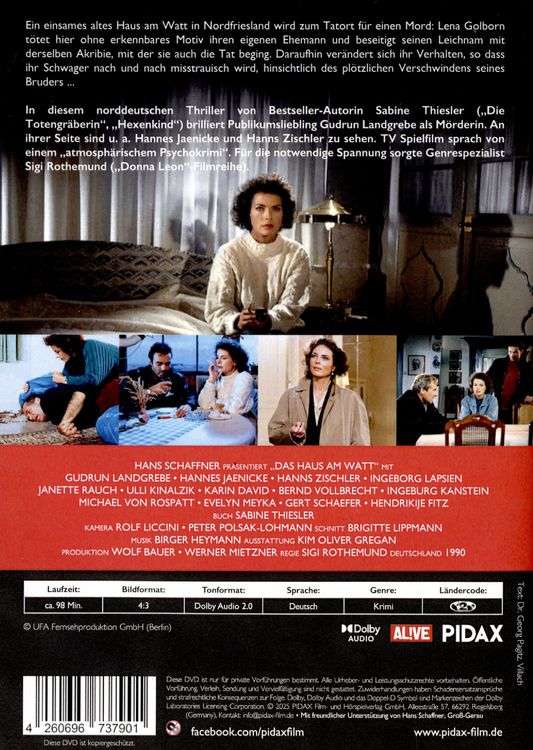 Produktbild: Das Haus am Watt / Starbesetzter K&uuml;stenkrimi von Bestseller-Autorin Sabine Thiesler (Pidax Film-Klassiker)
