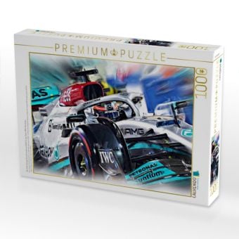 Produktbild: CALVENDO Puzzle Der Brite George Russell startet sei 2022 f&uuml;r das Team AMG-Mercedes. | 1000 Teile Lege-Gr&ouml;&szlig;e 64x48cm Foto-Puzzle f&uuml;r gl&uuml;ckliche Stunde