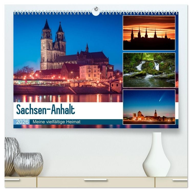 Produktbild: Sachsen-Anhalt - Meine vielf&auml;ltige Heimat (hochwertiger Premium Wandkalender 2026 DIN A2 quer), Kunstdruck in Hochglanz