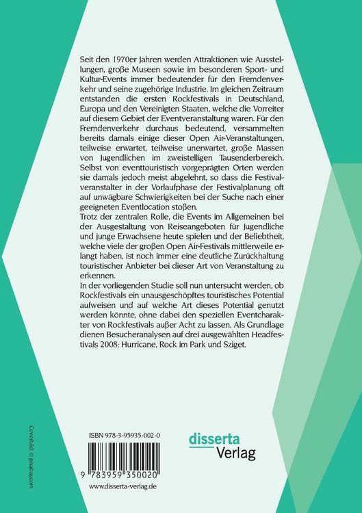 Produktbild: Rockfestivals - Entstehung und Bedeutungswandel: Stellenwert touristischer Zusatzleistungen f&uuml;r Festivalbesucher heute
