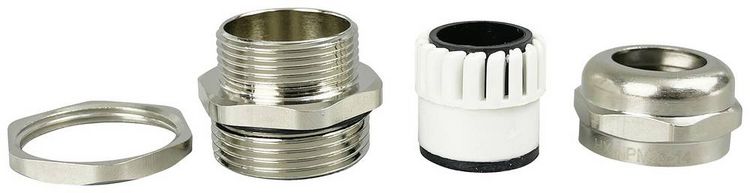 Produktbild: TRU COMPONENTS TC-10302840 Kabelverschraubung M25 Messing (vernickelt) Metall 1St.