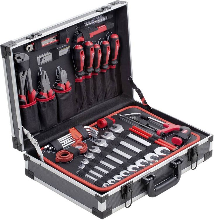 Produktbild: Meister Werkzeuge WU8971460 Universal Werkzeugkoffer best&uuml;ckt 121teilig (L x B x H) 460 x 320 x 140 mm