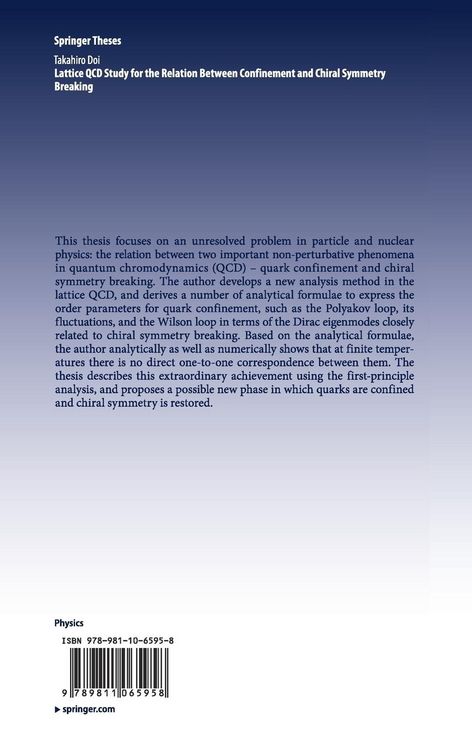 Produktbild: Lattice QCD Study for the Relation Between Confinement and Chiral Symmetry Breaking