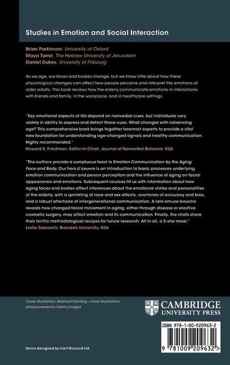 Produktbild: Emotion Communication by the Aging Face and Body