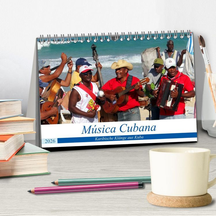 Produktbild: M&uacute;sica Cubana - Karibische Kl&auml;nge aus Kuba (Tischkalender 2026 DIN A5 quer), CALVENDO Monatskalender