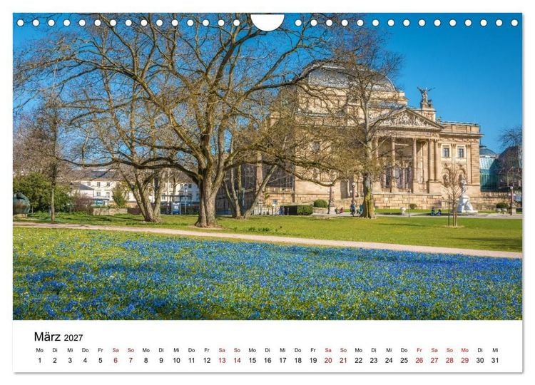 Produktbild: Wiesbadener Impressionen (Wandkalender 2027 DIN A4 quer), CALVENDO Monatskalender