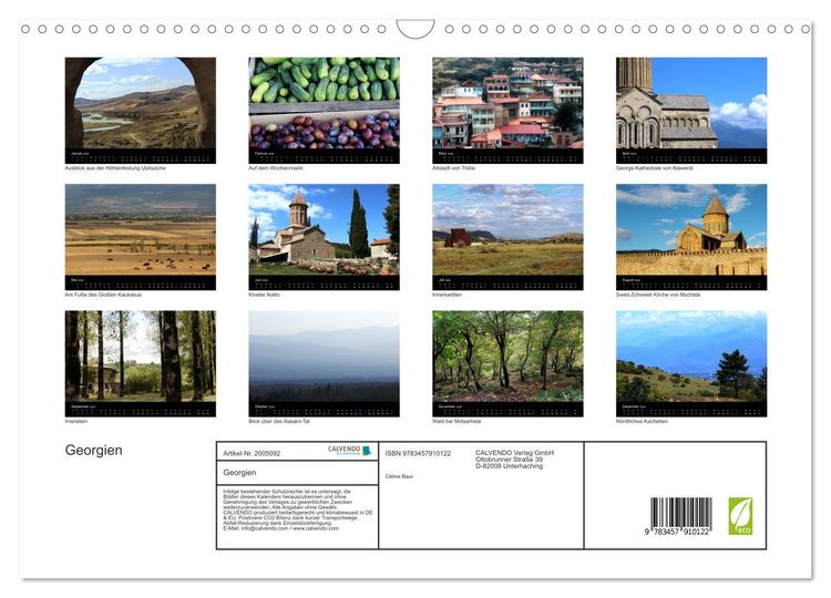 Produktbild: Georgien (Wandkalender 2026 DIN A3 quer), CALVENDO Monatskalender