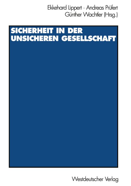 Produktbild: Sicherheit in der unsicheren Gesellschaft