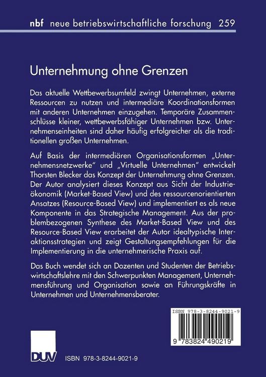 Produktbild: Unternehmung ohne Grenzen