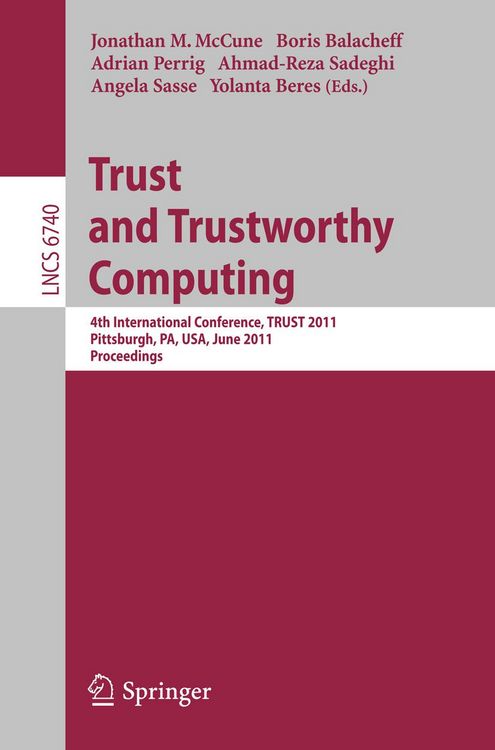 Produktbild: Trust and Trustworthy Computing