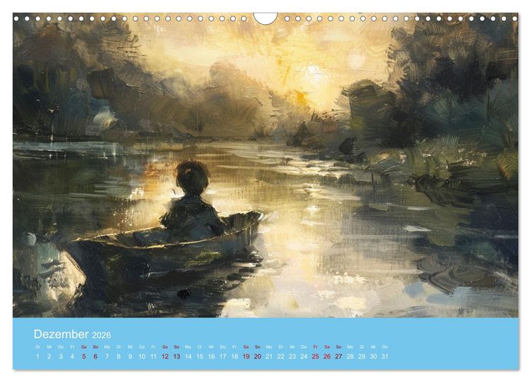 Produktbild: Das trunkene Schiff mit Bildern im William Turner-Stil (Wandkalender 2026 DIN A3 quer), CALVENDO Monatskalender