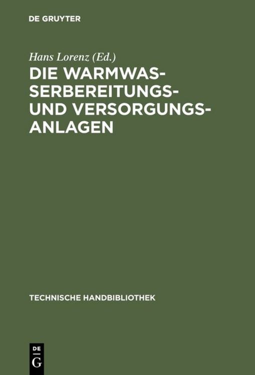 Produktbild: Die Warmwasserbereitungs- und Versorgungsanlagen