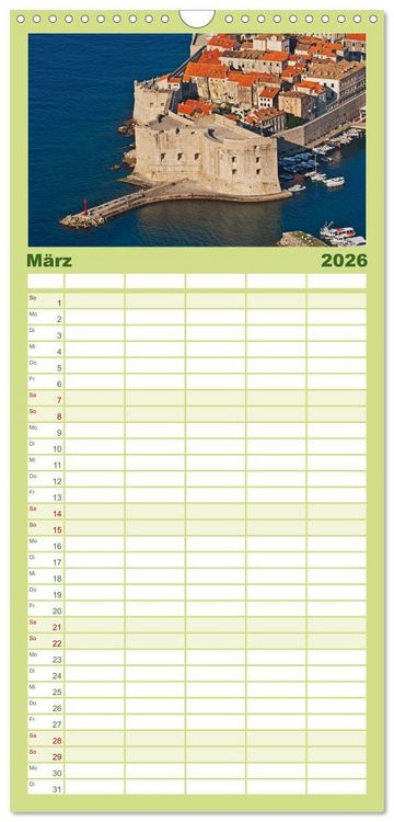 Produktbild: Familienplaner 2026 - Kroatien, Terminplaner mit 5 Spalten (Wandkalender, 21 x 45 cm) CALVENDO