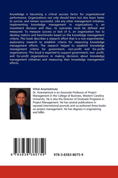Produktbild: Criteria for Measuring Knowledge Management Efforts in Organizations