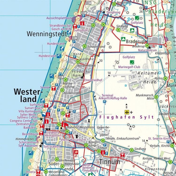 Produktbild: Sylt, Wander-, Rad- und Freizeitkarte 1:35.000, freytag & berndt, WKD 3759B, mit Infoguide