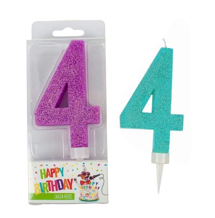 Produktbild: TRENDHAUS&reg; Zahlenkerzen Birthday Fun Glitter Maxi, 4