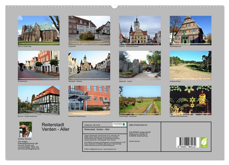 Produktbild: Reiterstadt Verden - Aller (hochwertiger Premium Wandkalender 2026 DIN A2 quer), Kunstdruck in Hochglanz