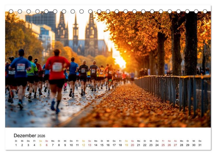 Produktbild: Marathon Power (Tischkalender 2026 DIN A5 quer), CALVENDO Monatskalender