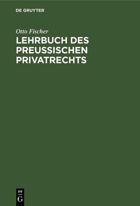 Produktbild: Lehrbuch des preu&szlig;ischen Privatrechts