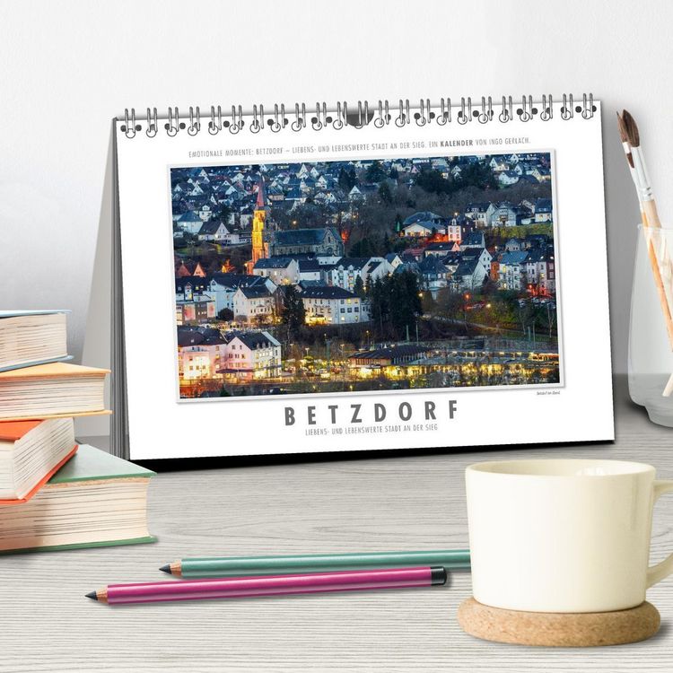 Produktbild: Emotionale Momente: Betzdorf - liebens- und lebenswerte Stadt an der Sieg. (Tischkalender 2026 DIN A5 quer), CALVENDO Monatskalender