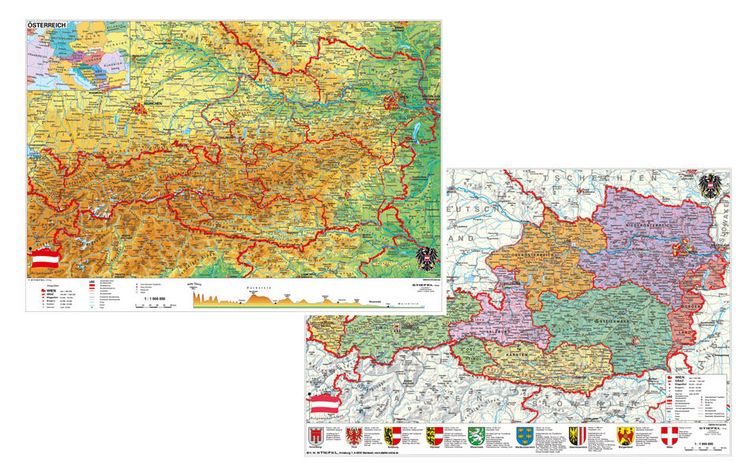 Produktbild: &Ouml;sterreich physisch / politisch