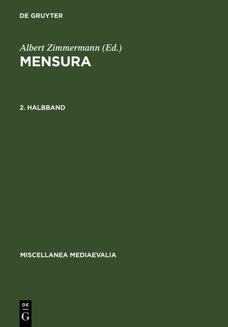 Produktbild: Mensura. 2. Halbbd