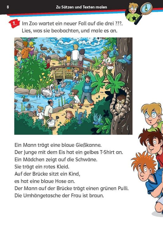Produktbild: Die drei ??? Kids: Mein &Uuml;bungsheft Deutsch 2. Klasse - Fl&uuml;ssig lesen